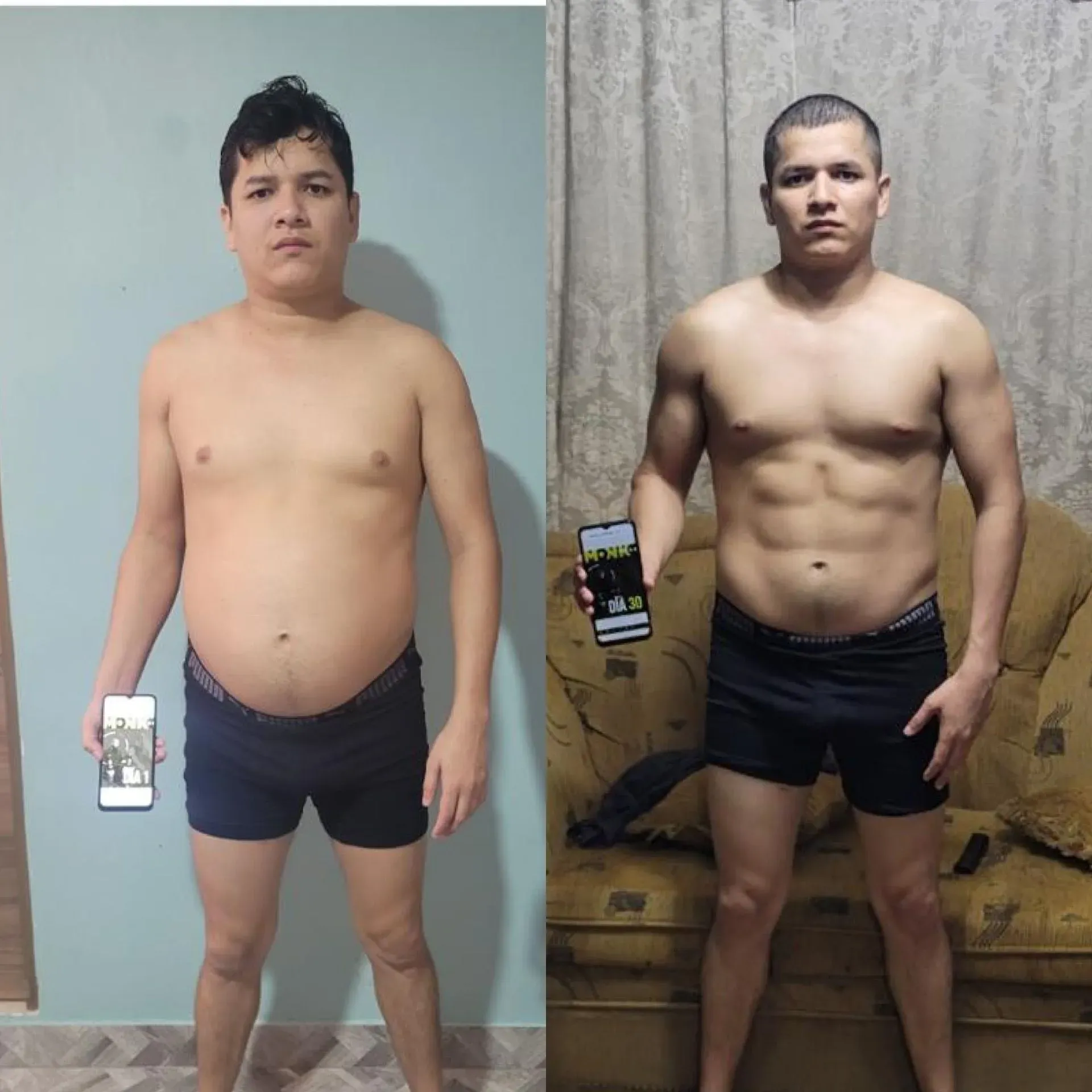 Transformación antes y después