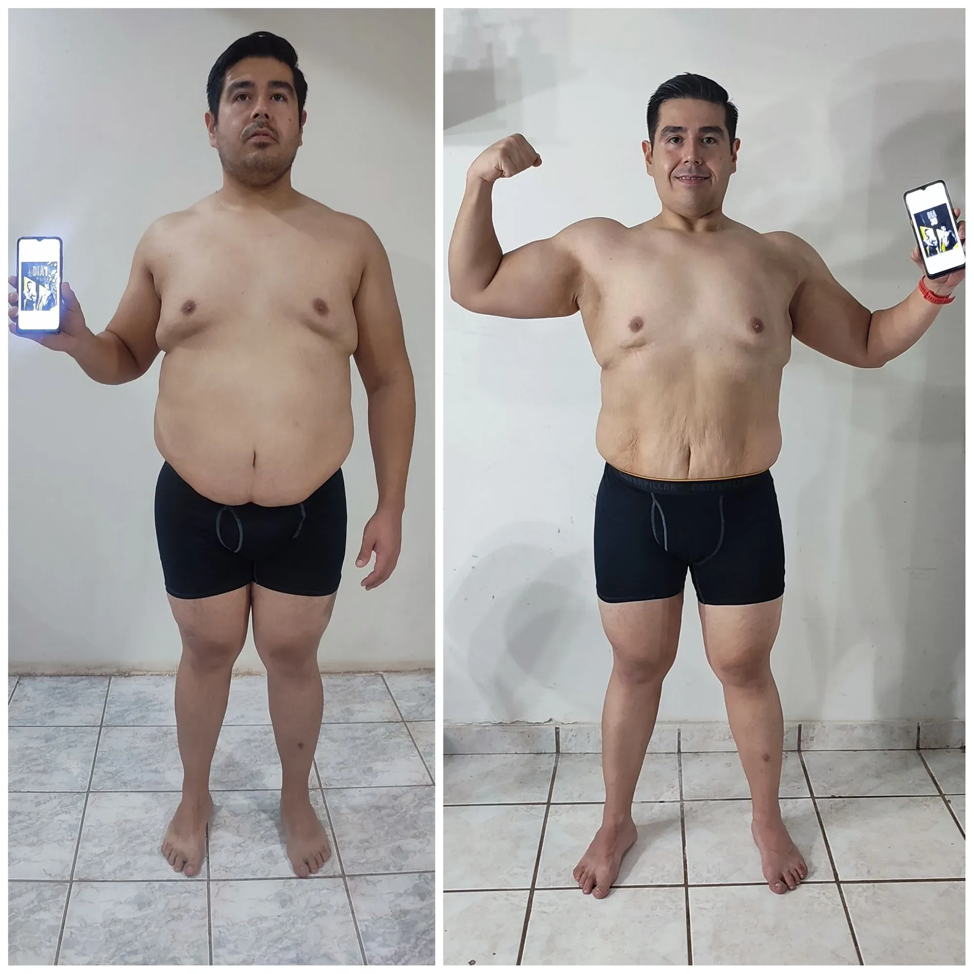Transformación antes y después