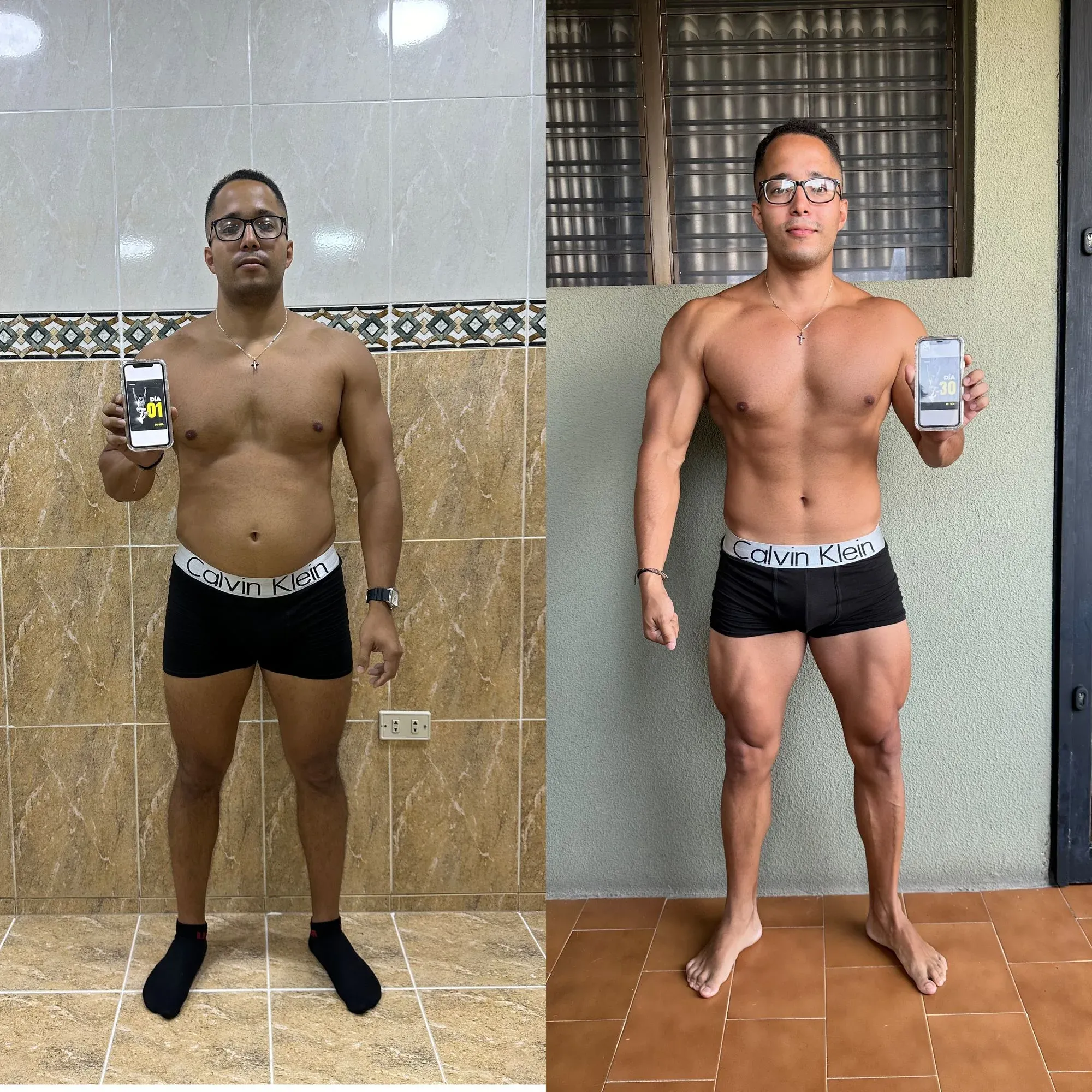 Transformación antes y después